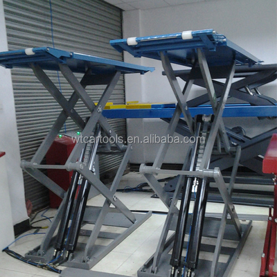 Quality  3600kgs Lifting Capacity 220V Scissor Lift Car Hoist For On Ground Mounting factory