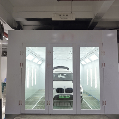 Diesel Turbo Fan Car Spray Booth 32 Pcs Infrared Lamps Easy To Operation