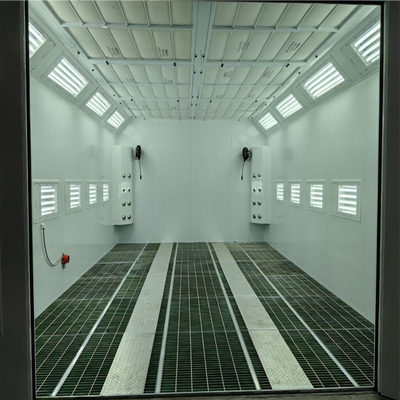 Diesel Turbo Fan Car Spray Booth 32 Pcs Infrared Lamps Easy To Operation