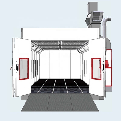 Orange Diesel Spray Paint Booth for Vehicle Painting in Orange Color and Efficiency