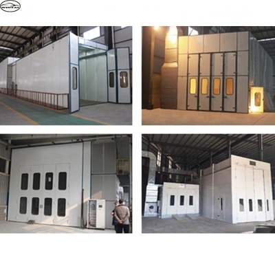220V Industrial Car Spray Booth With Fiberglass Floor Filter And Exhaust Fan