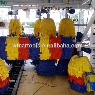 Stainless Steel Tunnel Type Automated Car Wash Systems With 9 Brushes