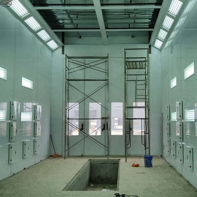 Diesel Burner Truck Spray Booth 220V 39KW With LED Light And 11KW Fans
