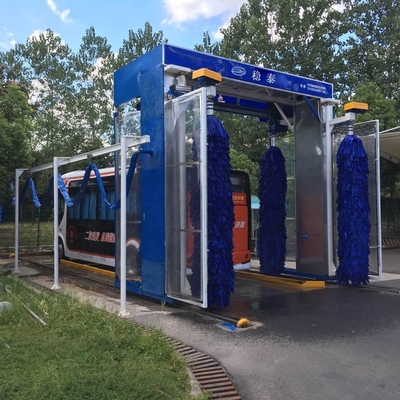 Blue Gantry Automatic Bus Cleaning Machine Size 2150*5750*5355mm Customizable