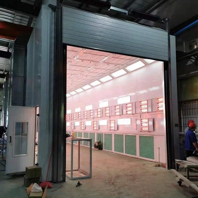 25m Truck Spray Booth With Rockwool Wallboard And Various No Load Speed