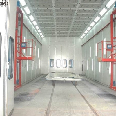 Truck Paint Room Bus Spray Booth with 2 Sets of 11KW Intake Fans and LPG Heating Source