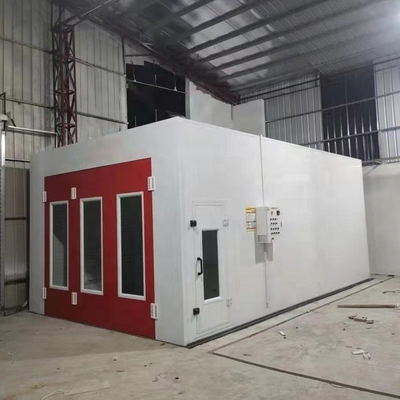 European Type Air Exhaust Fan and LED Lighting System Installed in Car Painting Booth