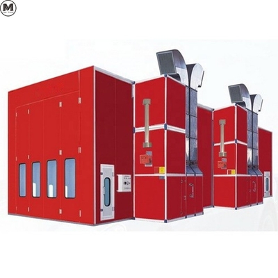 Truck Paint Room Bus Spray Booth with 2 Sets of 11KW Intake Fans and LPG Heating Source