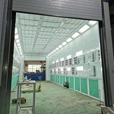Truck Paint Room Bus Spray Booth with 2 Sets of 11KW Intake Fans and LPG Heating Source