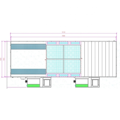 39KW CE Approved Industrial Spray Booth Oven for Bus Truck Painting Room 15000mm