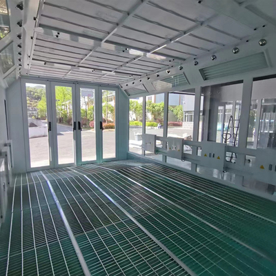 Outdoor LED Industrial Bus Spray Paint Booth With 2 Sets Of 7.5KW Exhaust Fans