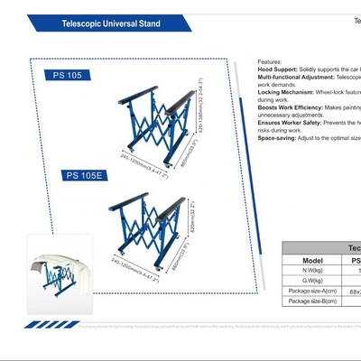 Foldable Automotive Door Paint Stands Compact Structure And Easy Installation
