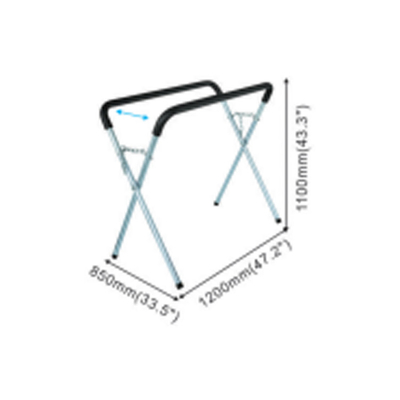 120*40*10cm Folding Bumper Paint Stand 8kg Blue Auto Body Panel Stand
