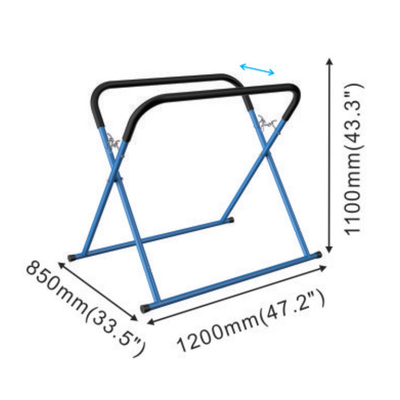 Blue Metal Automotive Paint Stands 10kg Multi Functional Painting Frame