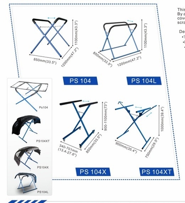 Blue Metal Automotive Paint Stands 10kg Multi Functional Painting Frame