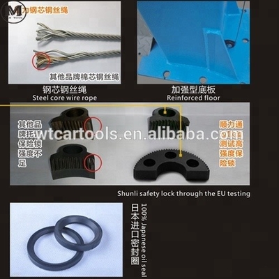 4000kg Lifting Capacity Two Post Car Lift With 2 Steps Support Arm And Floor Plate