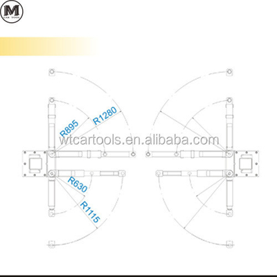5000KGS 380v 2 Post Car Hoist Double Cylinder Hydraulic For SUV Minibus