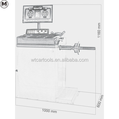 80kg WRB-085 LCD Display Smart Tire Balancer Machine For 30" Rims