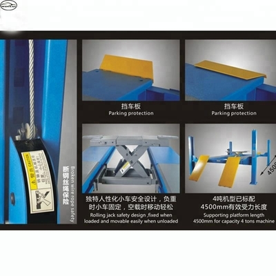 Hydraulic Car Ramp with 2.2KW Motor Power and 480mm Secondary Jack Lifting Height