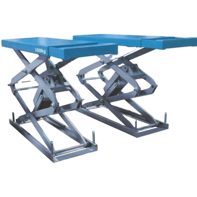 1510mm Platform Length Hydraulic Scissor Car Lift 220v 2.2kw For 4000kg Vehicles