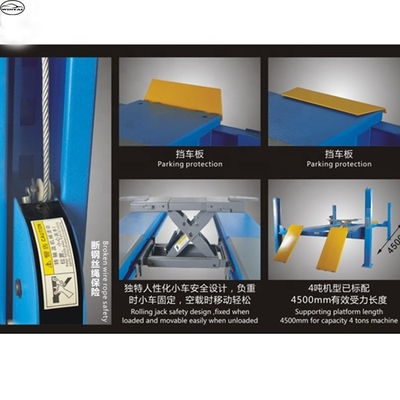 Adjustable Four Post Car Hoist for Wheel Alignment Min Height 210mm Voltage 220V/380V