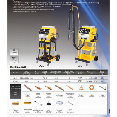 Customized Pure Copper Car Dent Repair Machine For Car Repair Shop 63kg