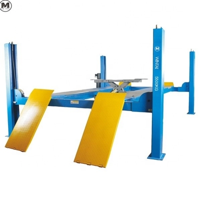 4500kgs Four Post Car Lift 1700mm Height Lifting With Wheel Alignment