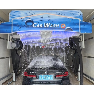 Single Arm Touchless Car Wash Equipment With 6 Dryers And 8m Lx5mm Rail Size