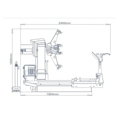 2300mm Diameter Semi Truck Tire Changer 3KW Motor Power 380V 60HZ