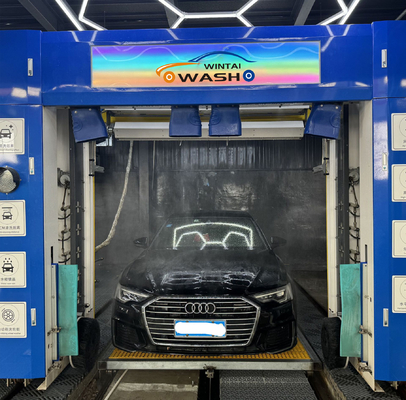 Matel Automatic Rollover Car Wash Machine With Drying System And Wheel Brushes 3500KG