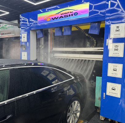 Matel Automatic Rollover Car Wash Machine With Drying System And Wheel Brushes 3500KG