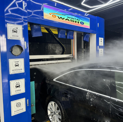 Matel Automatic Rollover Car Wash Machine With Drying System And Wheel Brushes 3500KG