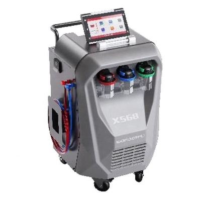 3/8HP Compressor X568 Car AC Recovery Machine With Flushing Function And Built In Printer