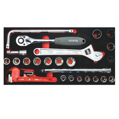 53pcs Four Wheel Car Mechanic Tool Set 3 Drawers for repairing workshop
