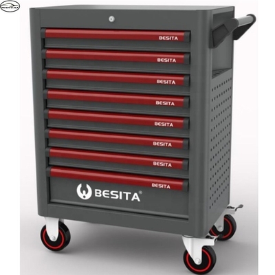 400pcs Garage Tool Trolley Set Large Capacity With 8 Drawers 5pcs Wheels