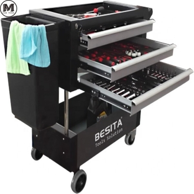 Convenient Trolley Tool Set for Workshop Car Maintenance 3 Drawers 1 Included