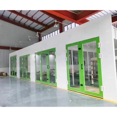 25m Truck Spray Booth With Rockwool Wallboard And Various No Load Speed