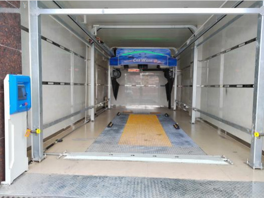 Single Arm Touchless Car Wash Equipment With 6 Dryers And 8m Lx5mm Rail Size