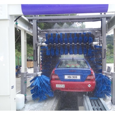 Fully Automatic Tunnel Car Wash Machine High Pressure Car Wash Machine 10 Brushes Rollover Car Wash Systems PLC Control System