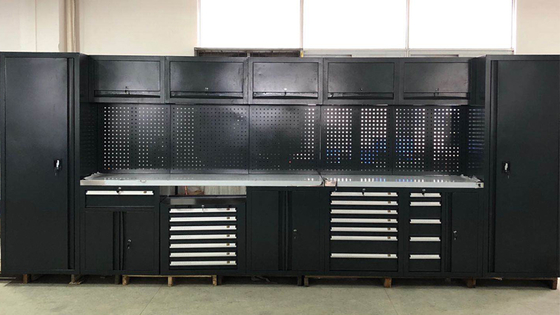 Movable Large New Black Garage Workbench / for Workshop Steel Combination Tool Cabinet