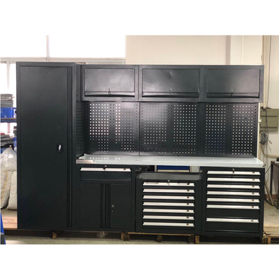 Movable Large New Black Garage Workbench / for Workshop Steel Combination Tool Cabinet