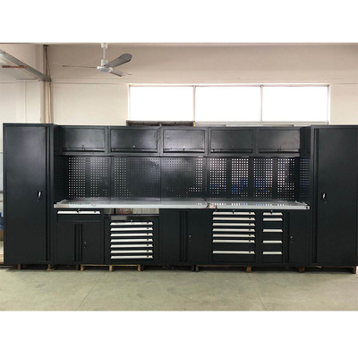 Movable Large New Black Garage Workbench / for Workshop Steel Combination Tool Cabinet
