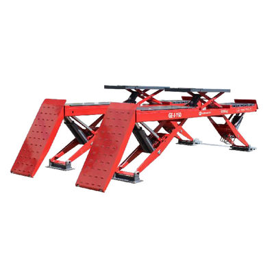 Y-shaped Vertical Rise Scissor Car Lift For Wheel Alignment Lift Heavy Duty 11 cylinders lifting capacity 5500kgs
