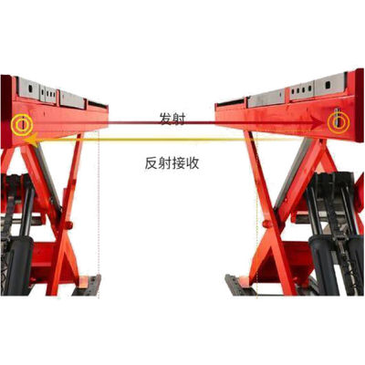 Y-shaped Vertical Rise Scissor Car Lift For Wheel Alignment Lift Heavy Duty 11 cylinders lifting capacity 5500kgs