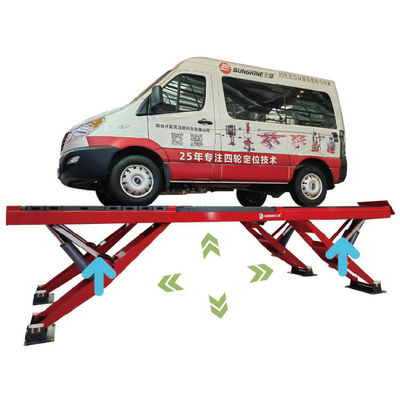 Y-shaped Vertical Rise Scissor Car Lift For Wheel Alignment Lift Heavy Duty 11 cylinders lifting capacity 5500kgs