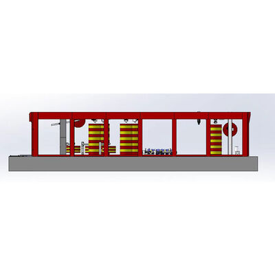 Flatbed cable chain Automated Car Wash Equipment with 14 brushes Auto Car Wash Machine with 6 dyers