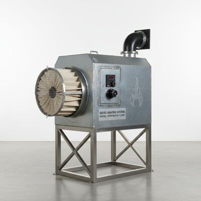 Diesel Heating System Car Spray Booth with Filter Bag Intake Filter and 300mm Steel Structure