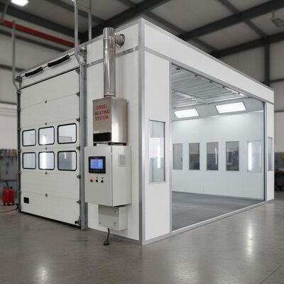 Vehicle Spray Booth with Diesel Heating System 110/220V Input and Digital Control Panel for Optimal Painting Conditions